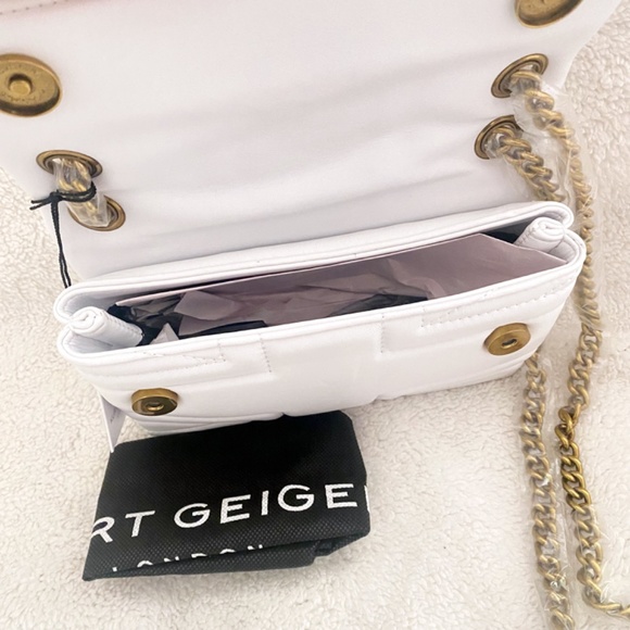 Kurt Geiger London Leather Mini Kensington UJ Bag in White NWT - Picture 3 of 8